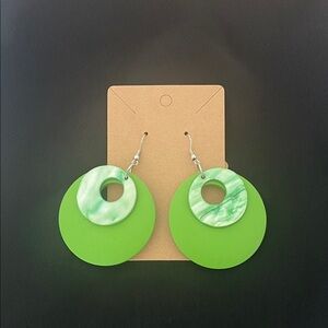 Green Dangle Earrings